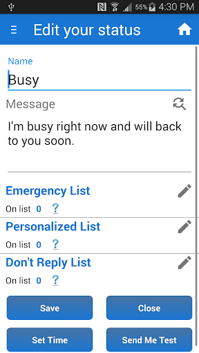 Busy SMS Text Messaging