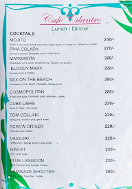 Cafe Cilantro menu 2