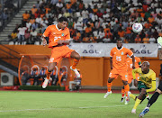 Sebastien Haller of Ivory Coast heads goal during the 2023 International Football Friendly between Ivory Coast and South Africa 