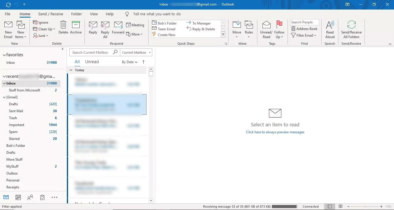 outlook inbox