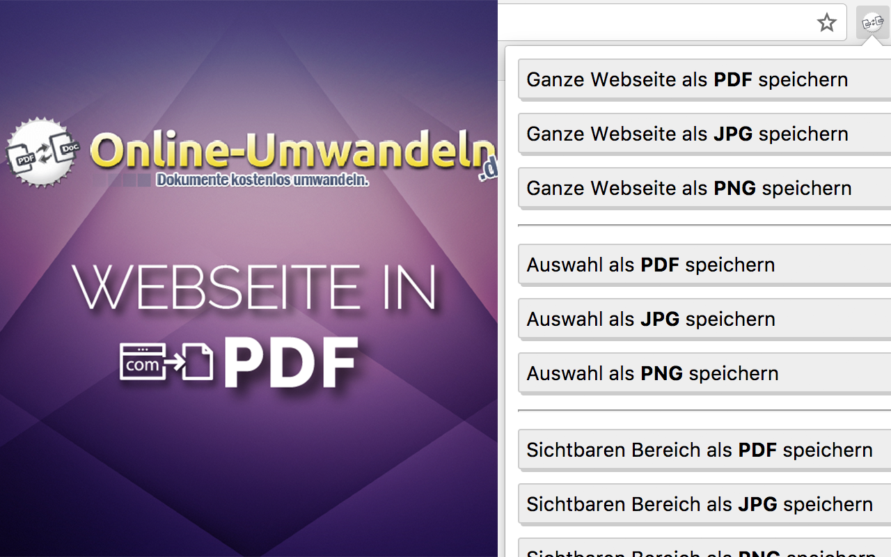 Save website as PDF, JPG, PNG Preview image 3