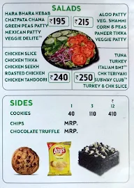 Subway menu 2