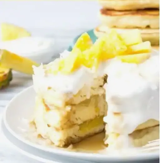 Pineapple Cheesecake Pancake Stack