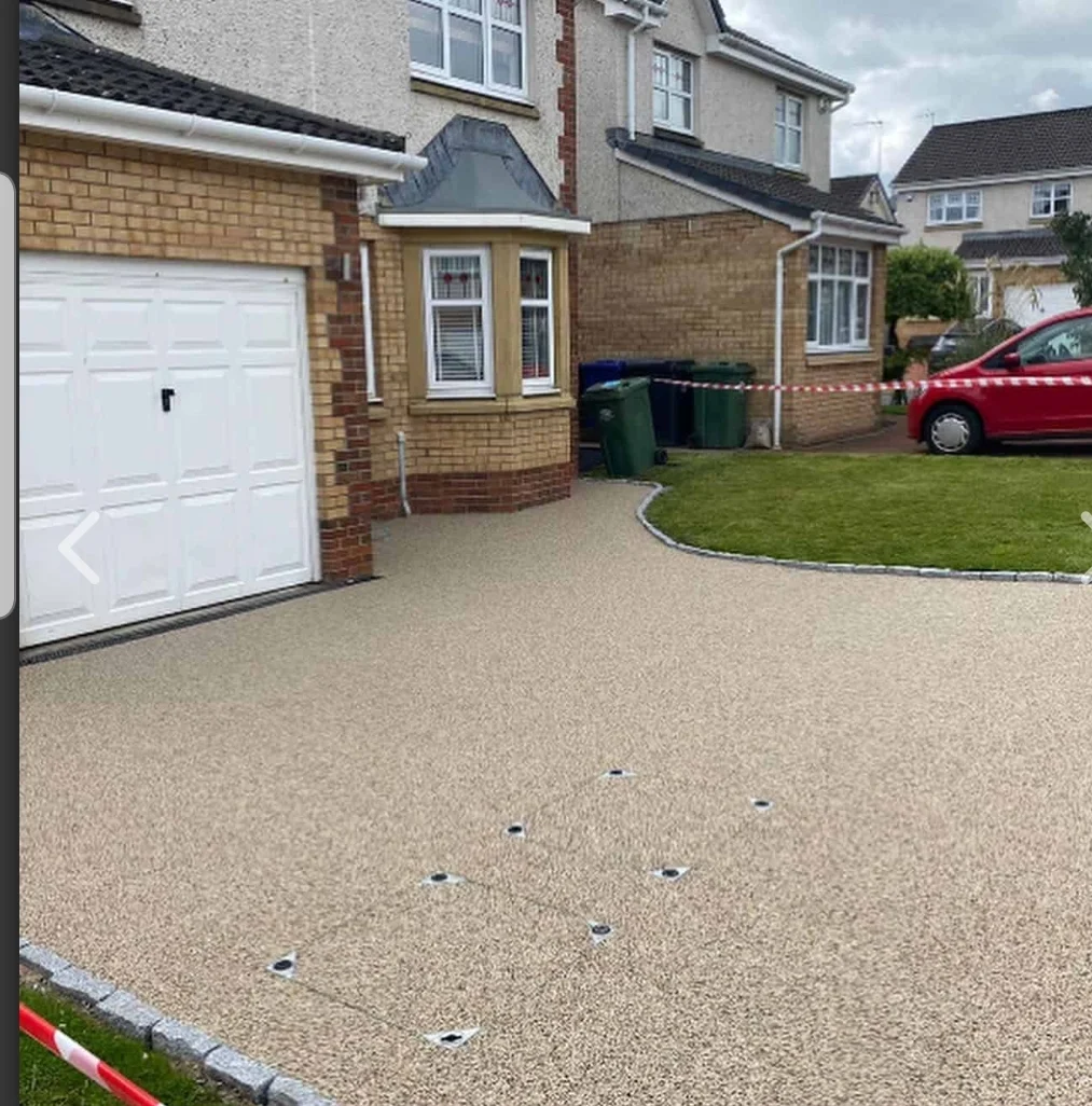 Resin with inserted drains covers