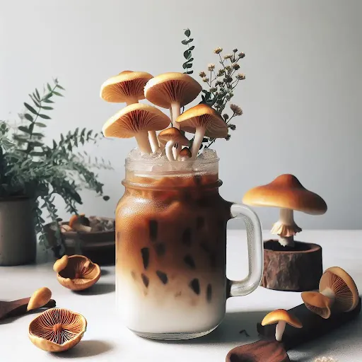 Iced Lion's Mane Mushroom Coffee [450 Ml, Mason Jar]