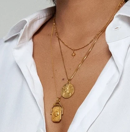 S925 Zilveren 18K Goud Vergulde Zes-puntige Ster Tweeling Basisketting voor Dames. Tijdloos en elegant sieraad voor elke dag.