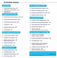 Le Bistro menu 1