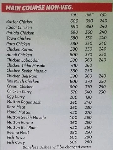 Janak Taste Budz menu 