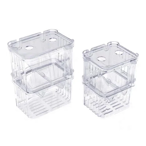 Aquarium Fish Breeder Box High Clear Double Hatching Incubator Hatchery Isolator Breeding Isolation Box Fish Tank Turtle