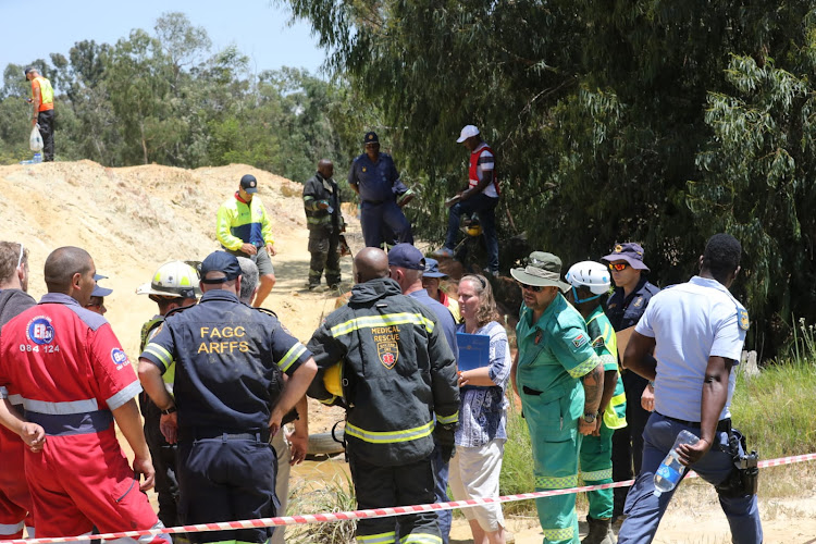 The scene where a light aircraft crashed, killing two people.