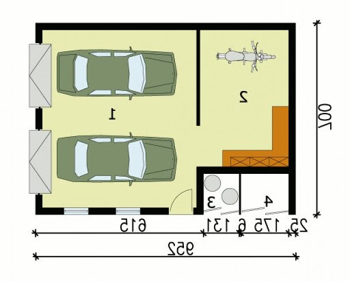 G135 - Rzut garażu
