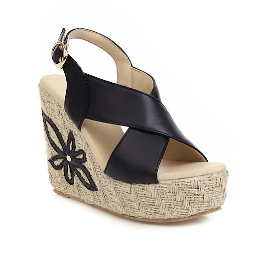 Title 5, Womens Sandals with Super High Heel Wedge Plat...