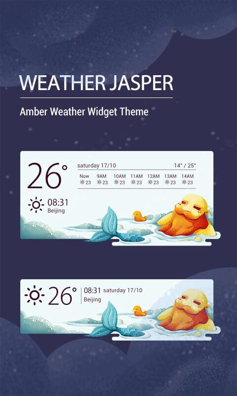 Cute weather forecast clock wi Screen 1