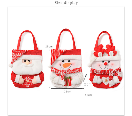 Title 1, Christmas Eve Flip Hat Cartoon Portable Gift Ba...