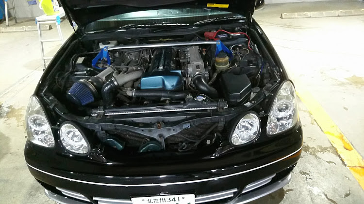 アリストの腹減った～|ω`) .｡o()・仕事終わりに洗車(´ω｀*)に関するカスタム事例の投稿画像5枚目