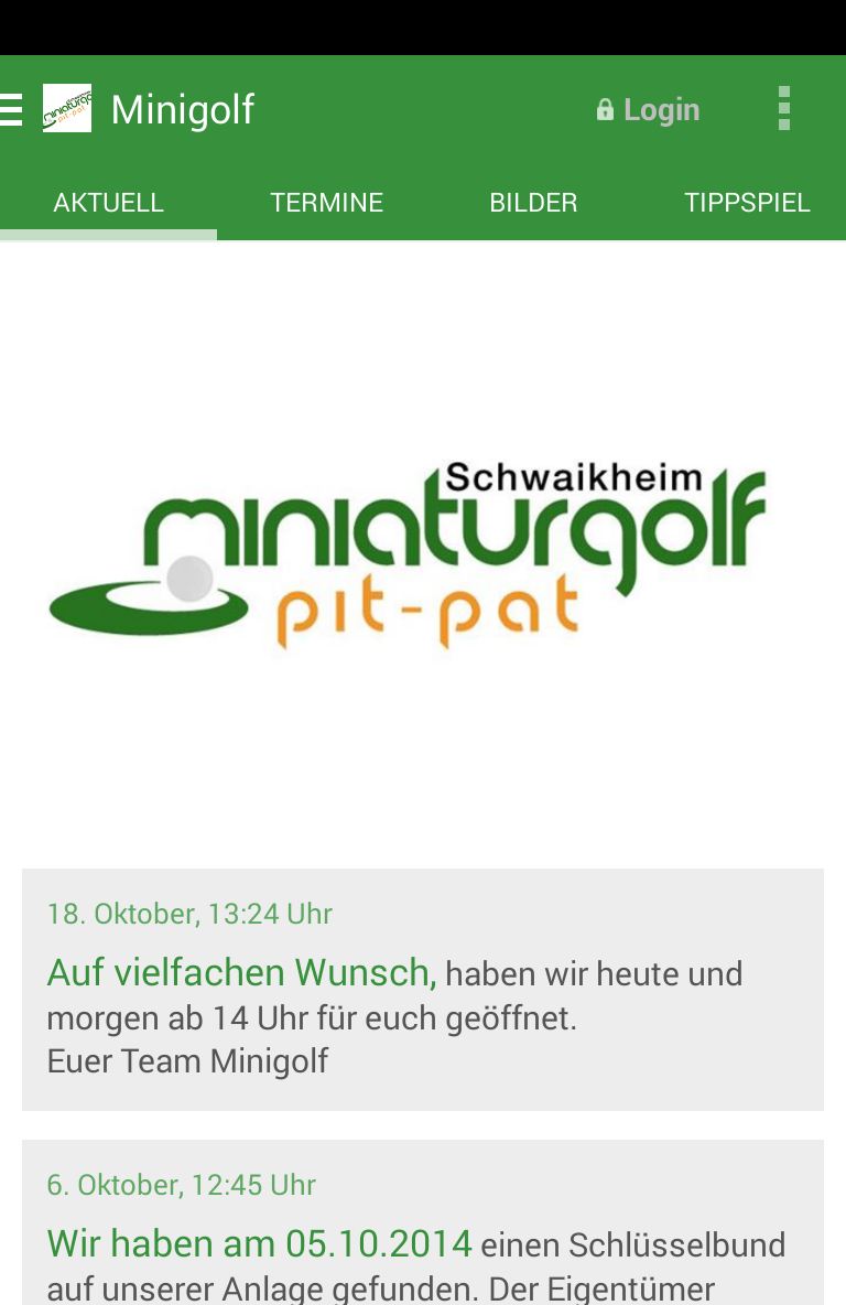 Minigolf/ PitPat Schwaikheim Screen 1