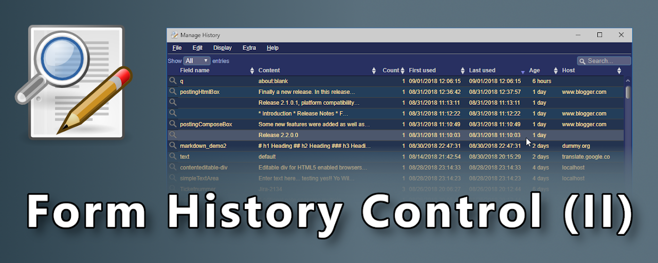 Form History Control (II) Preview image 2