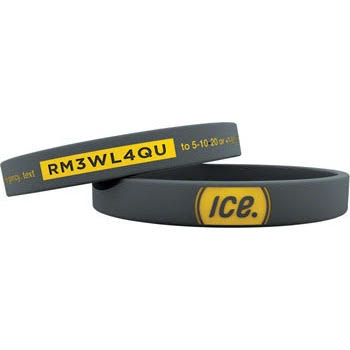 ICEdot Silicone Wristband for Identification and Medical Information