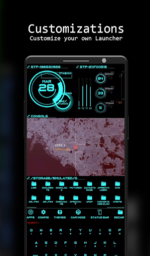 Aris Launcher, Hacker Style UI