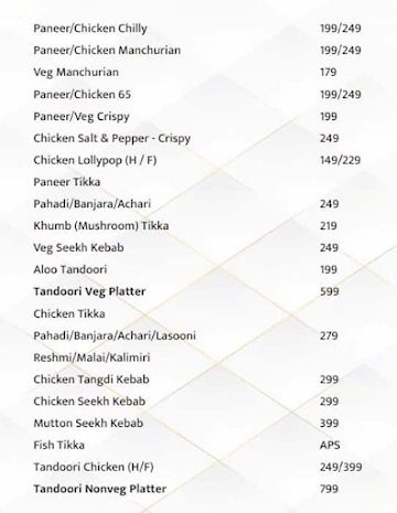 Chanakya Family Restaurant & Bar menu 