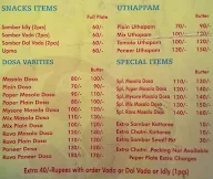 South Indian Cafe menu 2