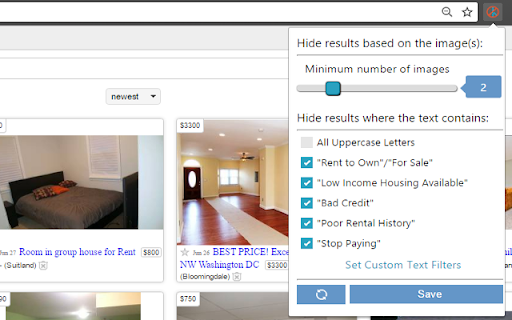 Craigslist Rental Search Filter