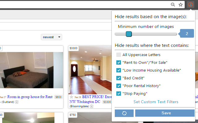 Craigslist Rental Search Filter Preview image 3