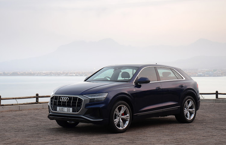 Octagonal grille and HD matrix LED lamps for Audi's halo SUV.