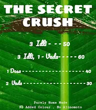 The Secret Crush menu 1