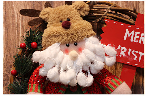 Title 18, Christmas Ornament Multi-pattern Doll Garland O...