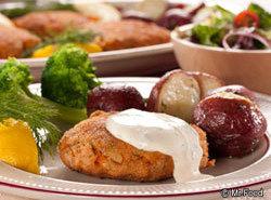 Salmon Croquettes with Dill Sauce