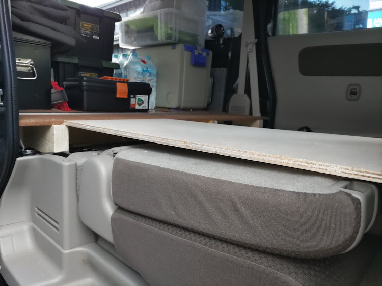 NV100クリッパーのDIY・車中泊仕様・2X4材・普段使いとの両立に関するカスタム事例の投稿画像7枚目