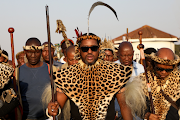 Misuzulu kaZwelithini leads the first Reed Dance in Ngwavuma, KwaZulu Natal.