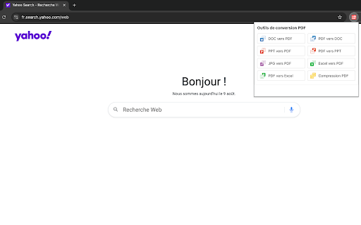 Recherche Yahoo par PDF Easy Convert