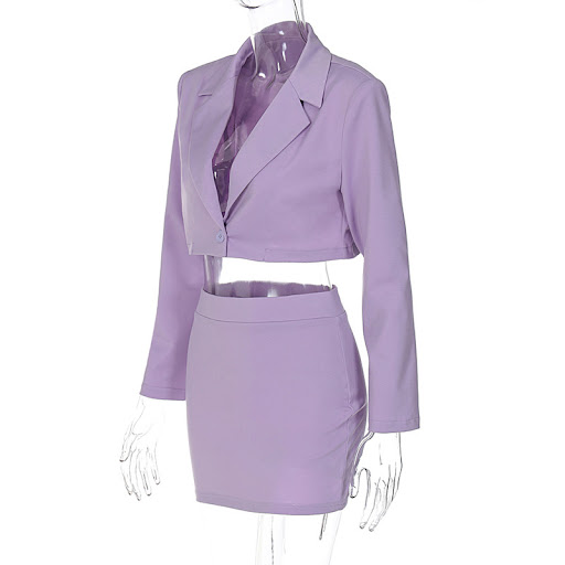 Title 25, Fashion Casual Short Small Suit Slim Skirt Suit
