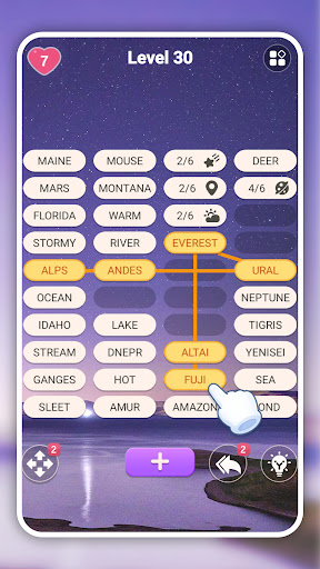 Screenshot Words Sort: Word Associations