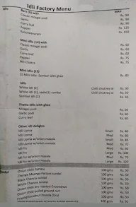 Idli Factory menu 1