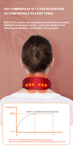 Title 12, Four-Head Electric Pulse Neck Massager Far Infr...
