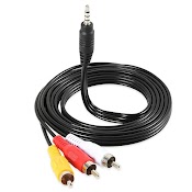 Phích Cắm 3.5Mm 1M Sang 3 Rca Dvd/ Máy Tính Xách Tay/ Tv/ Aux/ Av Cao Cấp