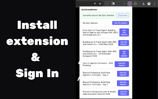 AudienceMeter — Workshop & Talk Feedback screenshot 1