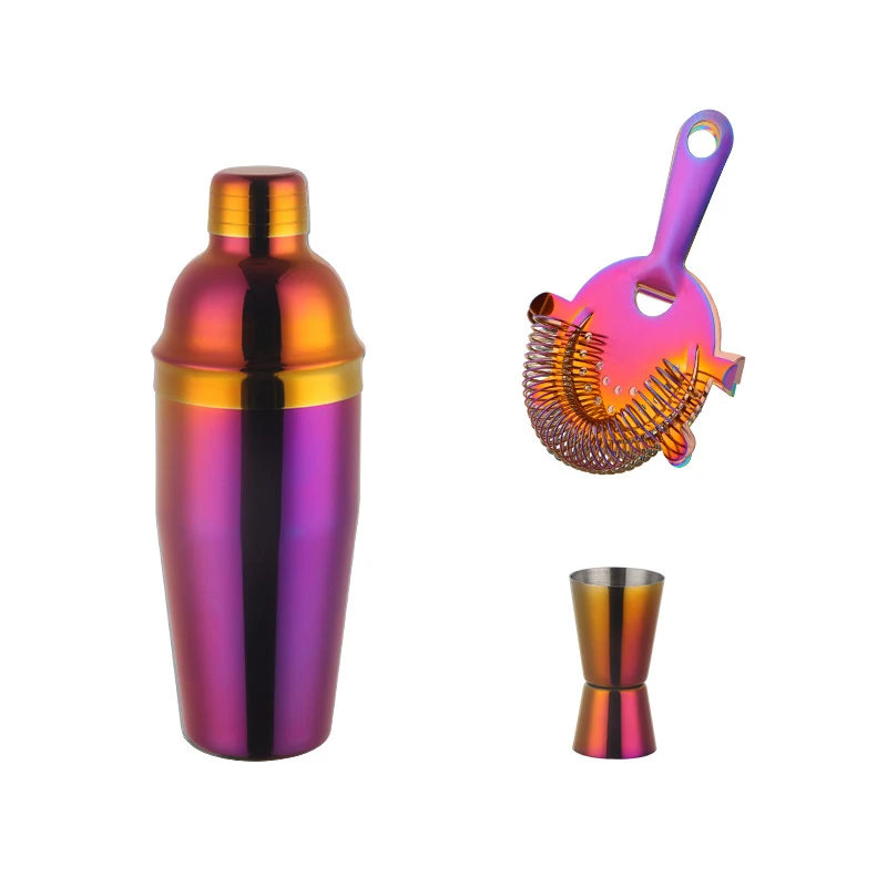 Rvs shaker met titanium coating voor stijlvolle cocktails. Duurzaam en elegant, perfect voor het mixen van drankjes. Probeer het nu!