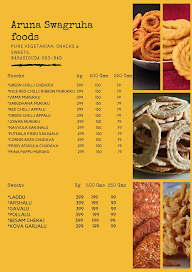 Aruna Swagruha Foods menu 1