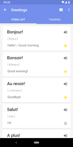 Screenshot Your French Phrasebook