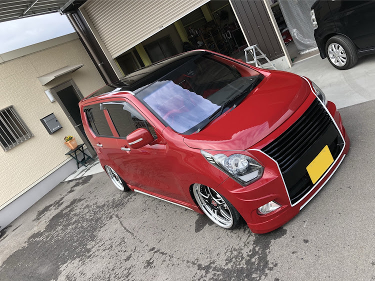ワゴンRのワゴンR・エアサス・30アルファード・車高調・workwheelsに関するカスタム事例の投稿画像1枚目