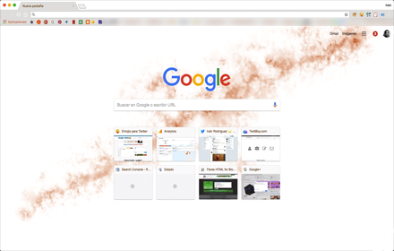 White Orange Nebula chrome extension