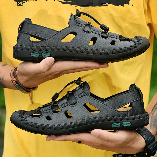 Title 5, Mens Baotou Sandals New Breathable Leather Sum...