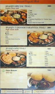 Shahji's Parantha House menu 3