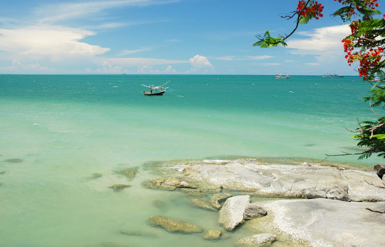 Hua Hin Beach in northern Thailand.