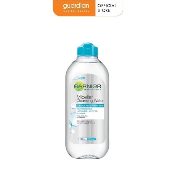 Nước Làm Sạch Và Tẩy Trang Cho Da Dầu Mụn Micellar Water Garnier 400Ml