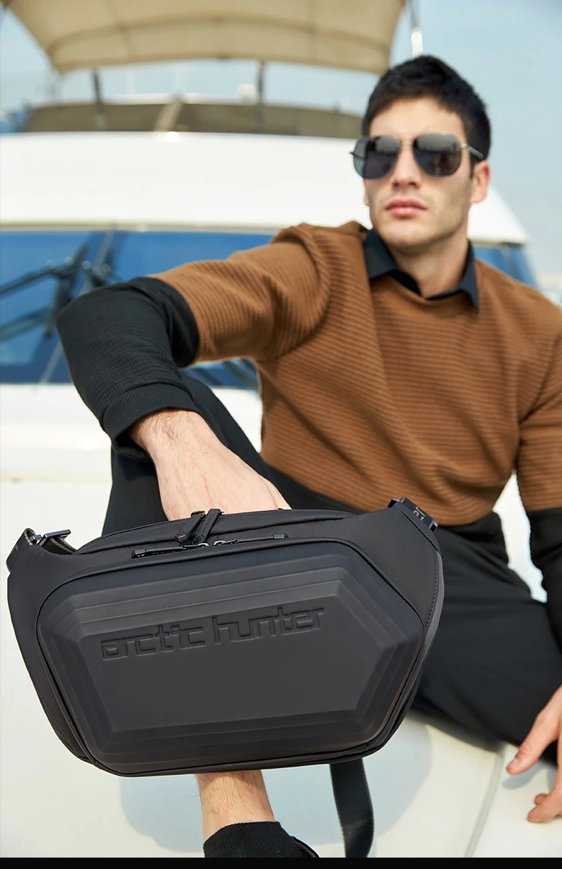 Title 8, Bolsa de Ombro Mensageiro Masculina, Design Mod...
